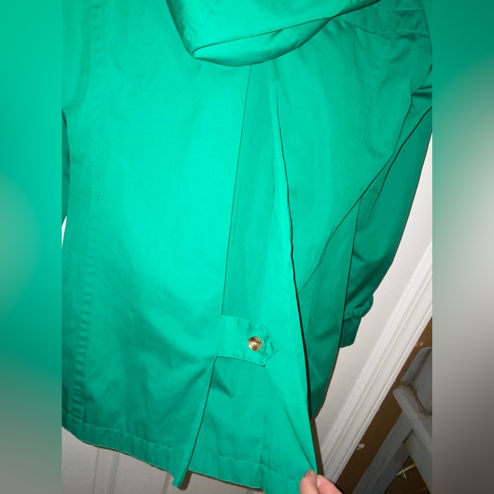 Michael Kors emerald green Trench Coat with Belted Cuffs - Picture 5 of 10